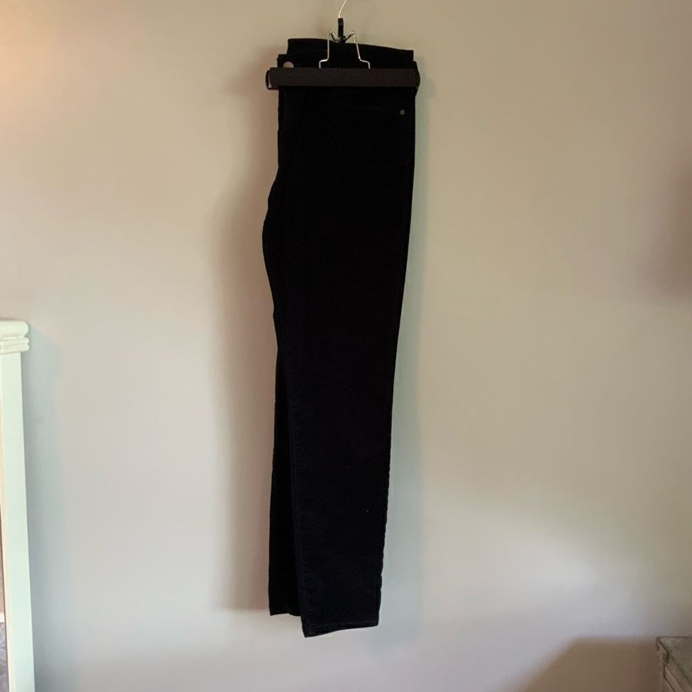 GAP 1969 Black Wash Soft Corduroy Stretch Denim Women’s Legging Jeans NWOT 32R - Picture 4 of 15